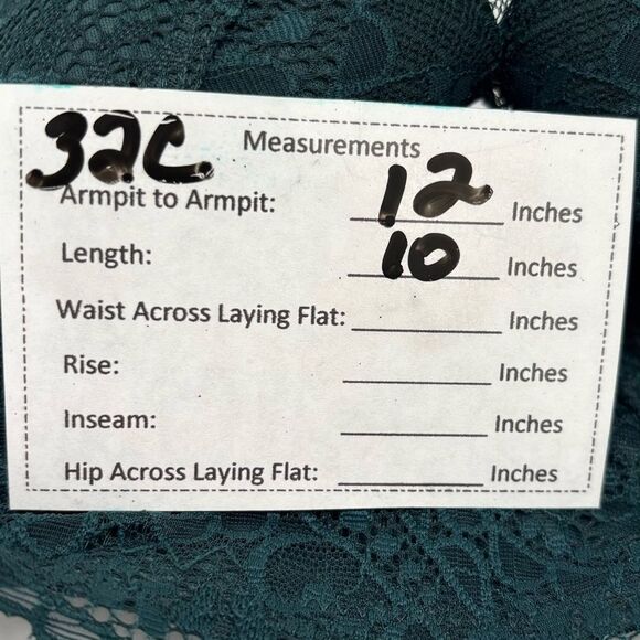 Aerie Real Power Balconette Paisley Lace Deep Forest Green 32C - Picture 14 of 14